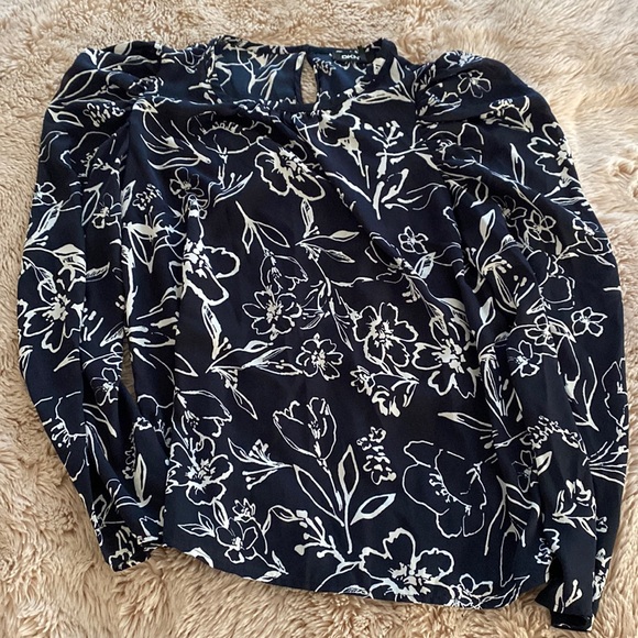 DKNY navy blouse - Picture 1 of 3